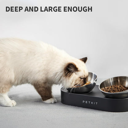 PETKIT 304 Stainless Steel Elevated Cat Bowls